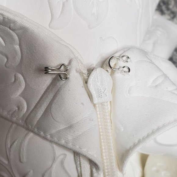 White Flared Waist Dress for Girls - Picture 2 of 15